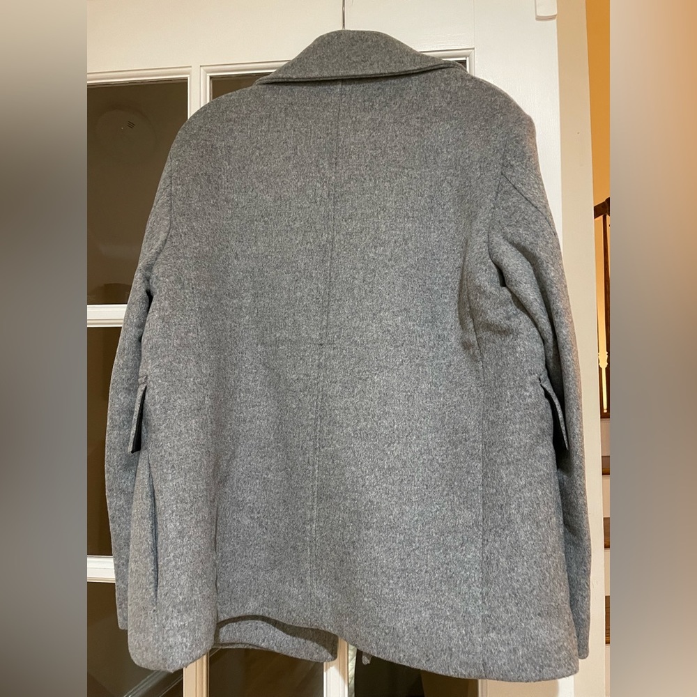 Club Monaco Relaxed Grey Pea Coat - Picture 9 of 9